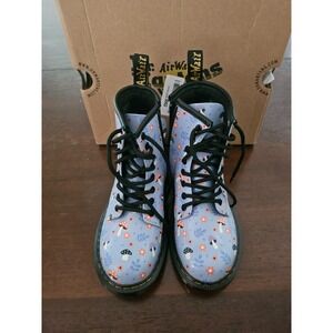 Dr. Marten 1460‎ Bloom Unisex Boots Blue Floral Mushroom US Girls 13